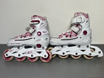 Dětské in-line rostoucí brusle Rebel X white