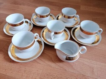 Starožitný porcelánový čajový kávový jídelní servis sada