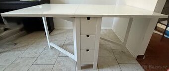 IKEA Stůl se sklopnými deskami, bílá