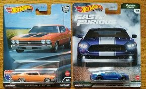 Hot Wheels Chevrolet Chevelle a Ford Mustang
