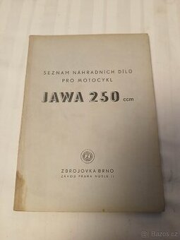 JAWA 250čz seznam náhradních dílů