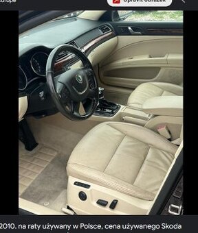 sedačky škoda superb II kůže světlý krém