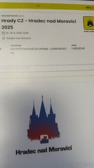 Festivalová vstupenka Hrady CZ