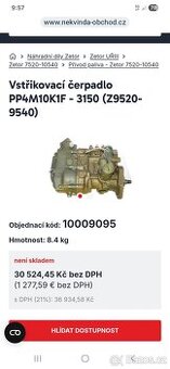 Vstřikovací čerpadlo zetor 9540