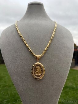 Zlatý řetěz s JEŽÍŠEM 585 14k 50.02 65cm - NOVÝ ZLATO PRAHA