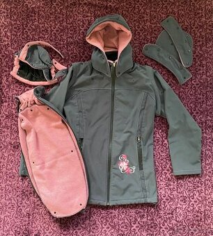 Bunda na nošení dětí softshellová s doplňky