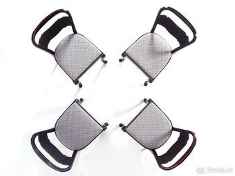 Jídelní židle THONET, nové čalounění, 4 kusy.
