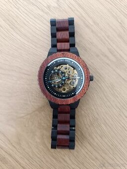 Pánské dřevěné hodinky BOBO BIRD s viditelným mechanismem (n