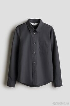 H&M košile antracitová vel. 170, top stav