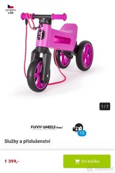 Dětské odrážedlo Funny Wheels Rider Sport 2v1 - růžové