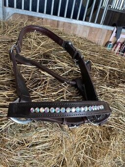 Nová kožená ohlávka bling your horse