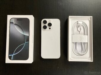 iPhone 16 pro 128 GB White 100% Kondice bat.