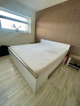 Postel s úložným prostorem + 2x noční stolek - 1