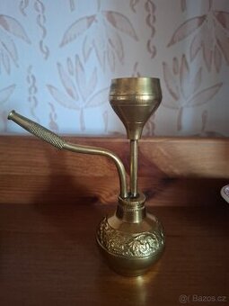 Mosazná vodní dýmka, vintage