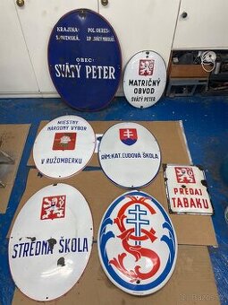 Stara smaltovana plechova cedula 1 CSR Slovensky stat