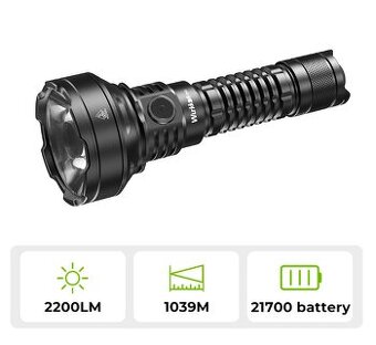 svítilna WURKKOS TD01C USB 2200 L 5000mAh taktická