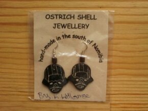 Náušnice exotický šperk pro ženy a mladé dívky, pštros SLEVA