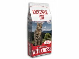 Vysoce jakostní krmivo pro kočky doplněné příchutí sýru,