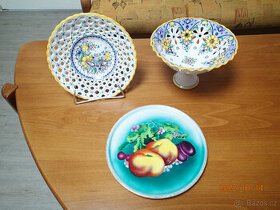 2x dekorativní talíř a dekorativní mísa
