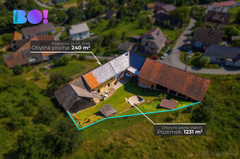 Prodej zemědělské usedlosti 240 m², pozemek 1 231 m², Choryn - 1