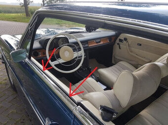 Mercedes W114 coupe sametky vnější
