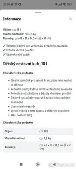 Dětský kufr s kolečky