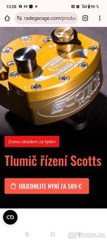 Tlumič řízení SCOTTS + adaptér na Husqvarnu 701
