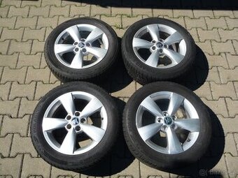 ALU KOLA 5x100 CARME ŠKODA FABIA,ROOMSTER,RAPID -2 SADY PNEU