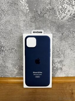 Apple Silicone pouzdro pro iPhone 15 Plus – Storm Blue