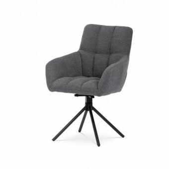 Otočná jídelní židle HC-531, šedá látka