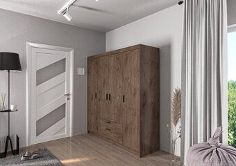 Velká šatní skříň dub lefkas