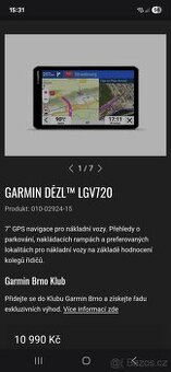 Navigace garmin dezl lgv720