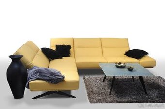 CLEO – Rohová sedačka s naklápěcími opěrkami, přírodní kůže