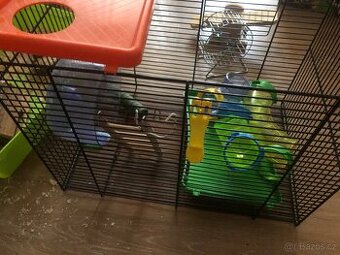 Klec dvojpatrová pro křečka