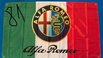 Banner - vlajka - prapor logo ALFA ROMEO 90x150 cm
