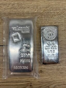 Stříbrné slitek 1kg a 10oz (311g)