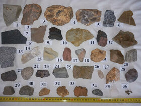 S83 Sbírka 36 ks minerálů, hornin a zkamenělin