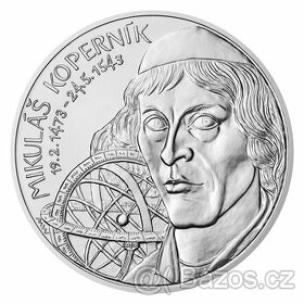 Stříbrná kilogramová mince Mikuláš Koperník stand