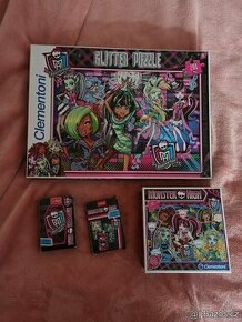 Puzzle, karty, Černý Petr , Monster high