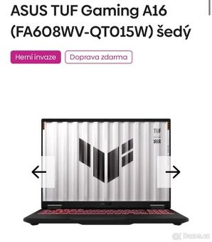 Prodám notebook ASUS TUF Gaming A16 (FA608WV-QT015W) šedý