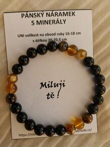 Pánský náramek z minerálů - 1