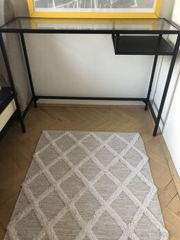 Stolek-kov, sklo IKEA