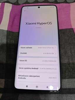 Xiaomi redmi note 13 pro+ 5g 12/512, top stav, záruka rok