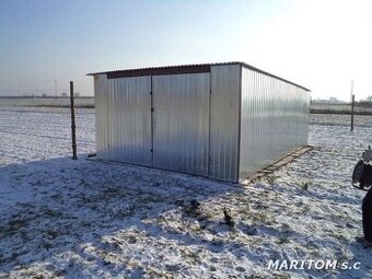Plechová garáž - zahradní domek 4x5 m