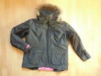 dámská Decathlon šedočerná bunda šustka zima sport. 50/XXL