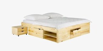 Dvoulůžková postel 140x200 bez matrace