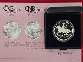 Stříbrná mince 200 Kč 2002 - Mikoláš Aleš, PROOF