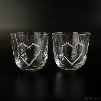 Ruckl 2x křišťálová sklenice Love 200ml Rony Plesl