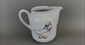 Džbán s motivem hus. 2L, modrá linka, MZ