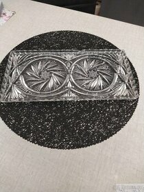 Křišťálový broušený tác